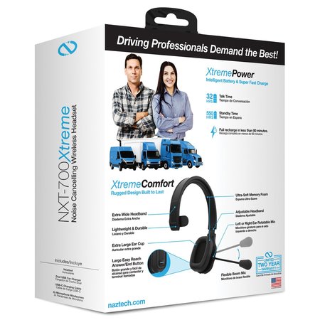 NAZTECH Xtreme Noise Canceling Wireless Trucker Headset 15443